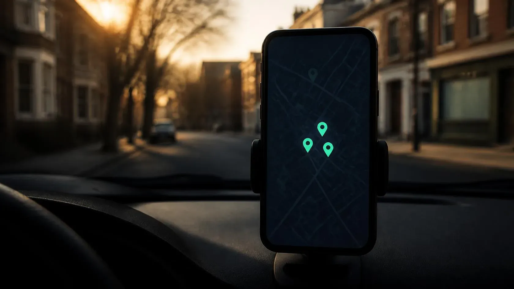Map pins and local search visibility on a business dashboard